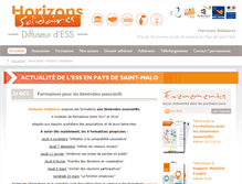 Tablet Screenshot of horizons-solidaires.fr